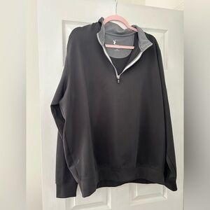 EUC F&G Tech Black & Grey Caves Quarter Zip Pullover Men’s XXL